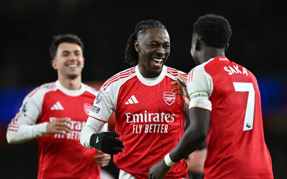 Eberechi Eze scored a hat-trick as Arsenal