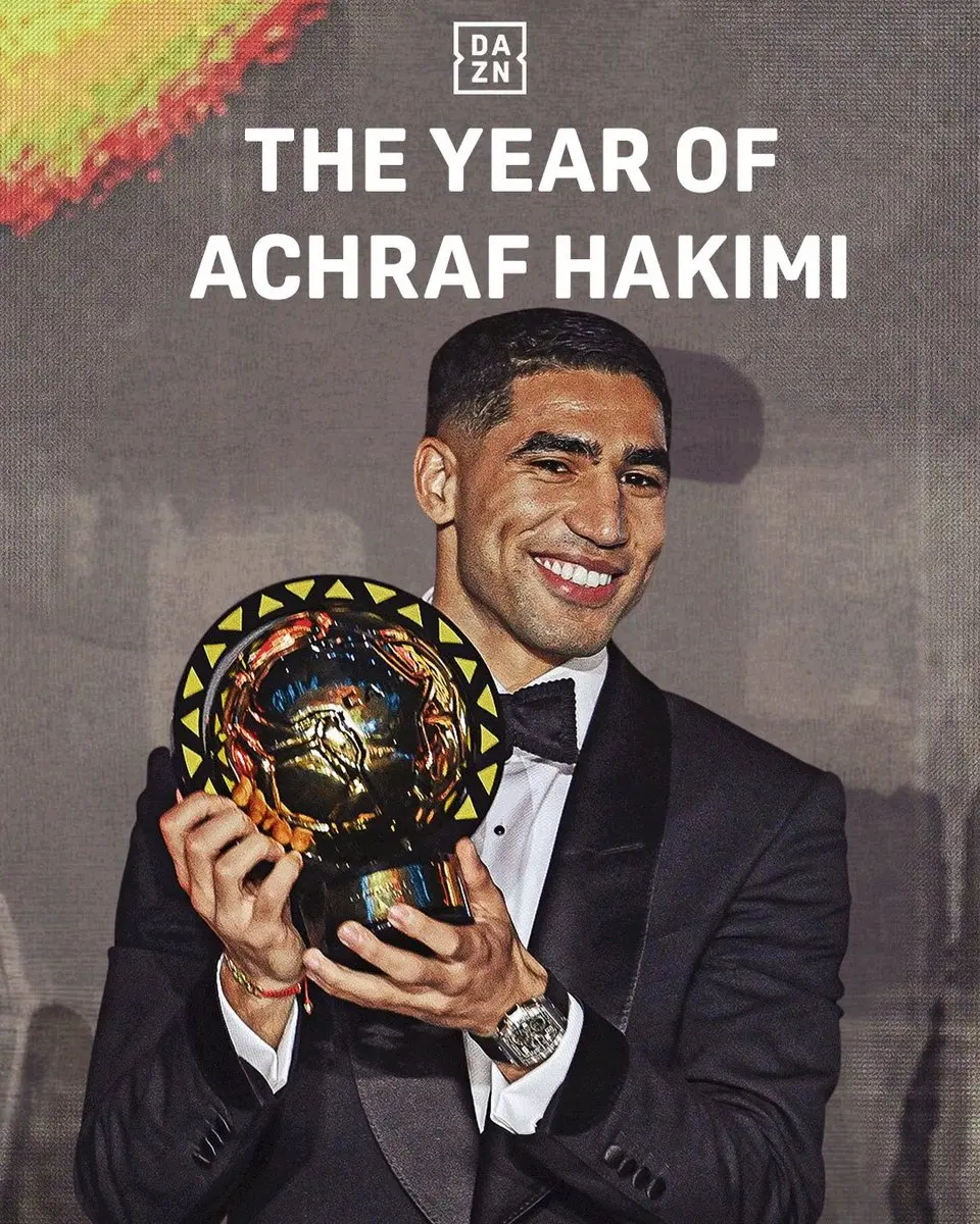 Achraf Hakimi won the African Player of the Year award