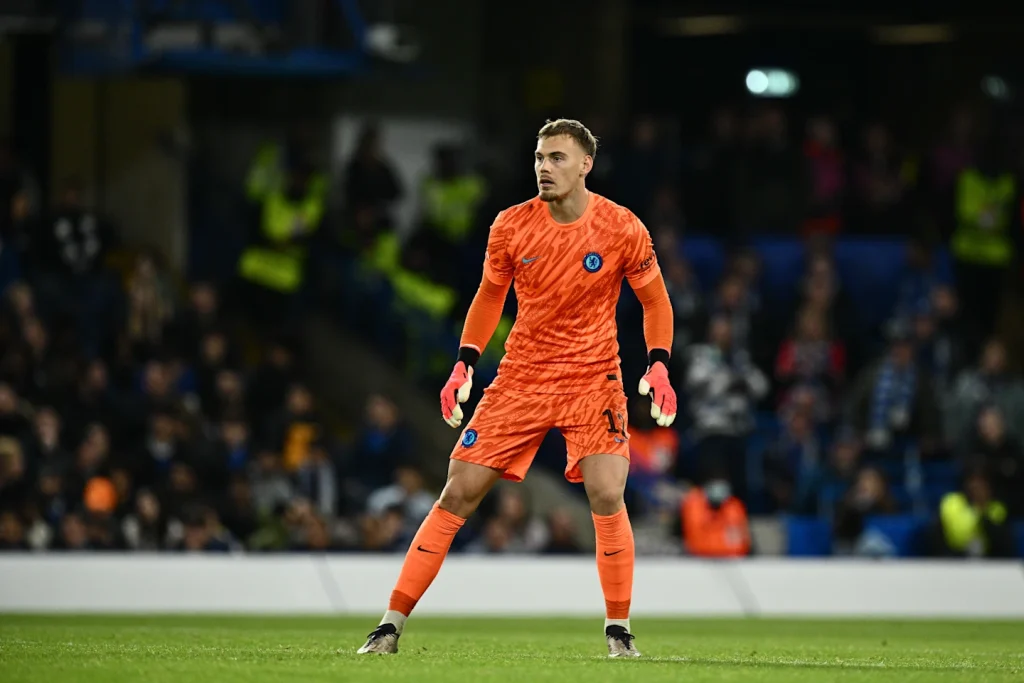 Chelsea goalkeeper Filip Jorgensen