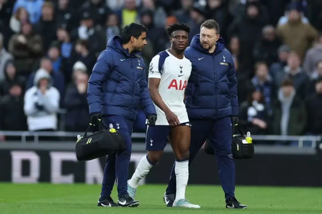 Tottenham Hotspur's Mohammed Kudus walks off the pitch against Sunderland