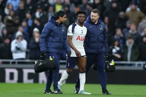 Tottenham Hotspur's Mohammed Kudus walks off the pitch against Sunderland
