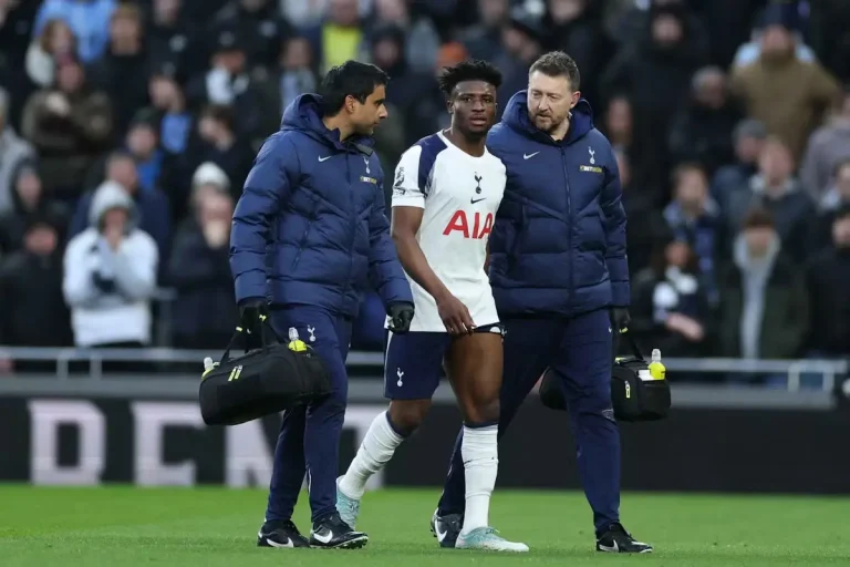 Tottenham Hotspur's Mohammed Kudus walks off the pitch against Sunderland