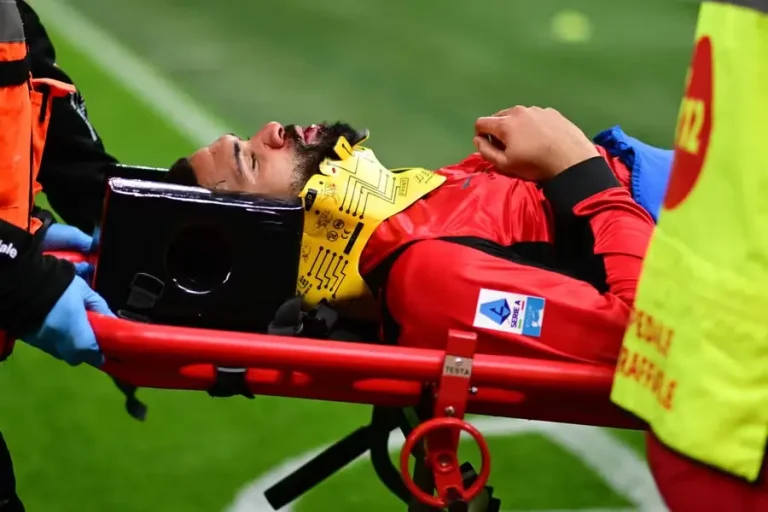 England star Ruben Loftus-Cheek sustained a serious injury while playing for AC Milan against Parma as he was rushed to hospital