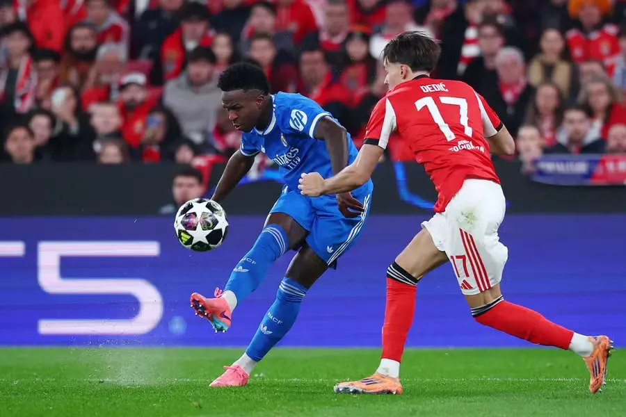 Vinicius stunner the difference as Real Madrid get revenge on Benfica in first leg